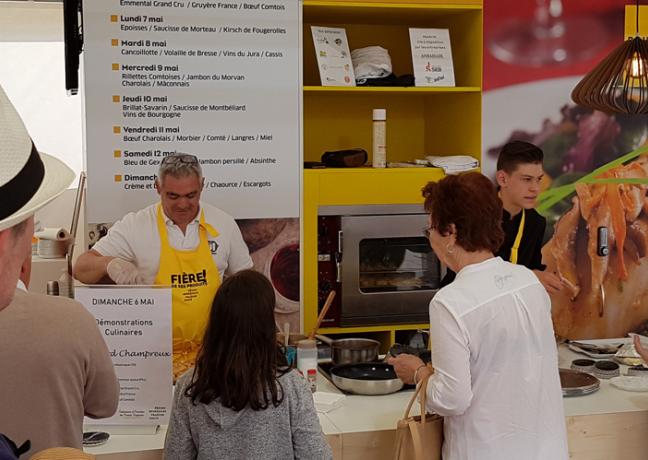 stand de la Région Bourgogne-Franche-Comté à la Foire comtoise 2018