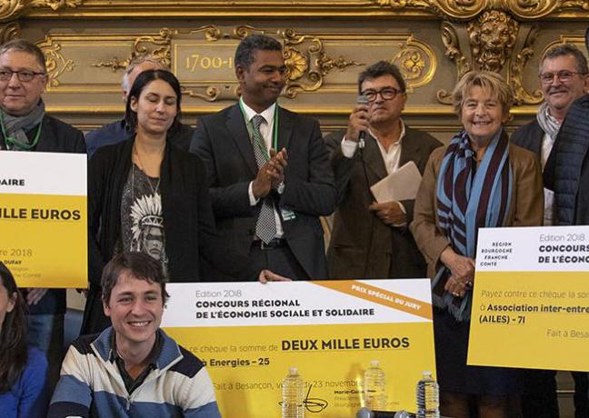 Remise de prix du Concours régional de l’ESS 2018 - Crédit photo Région Bourgogne-Franche-Comté/David Cesbron