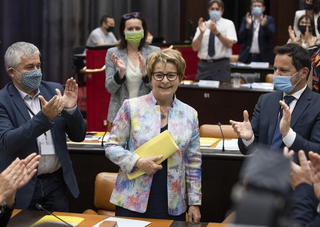 Réélection de Marie-Guite Dufay Photo David Cesbron