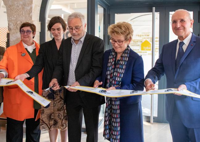 Inauguration du 1204, centre d’interprétation de l’architecture et du patrimoine, à la cité internationale de la gastronomie et du vin de Dijon, mercredi 4 mai 2022 - Photo Région Bourgogne-Franche-Comté Xavier Ducordeaux