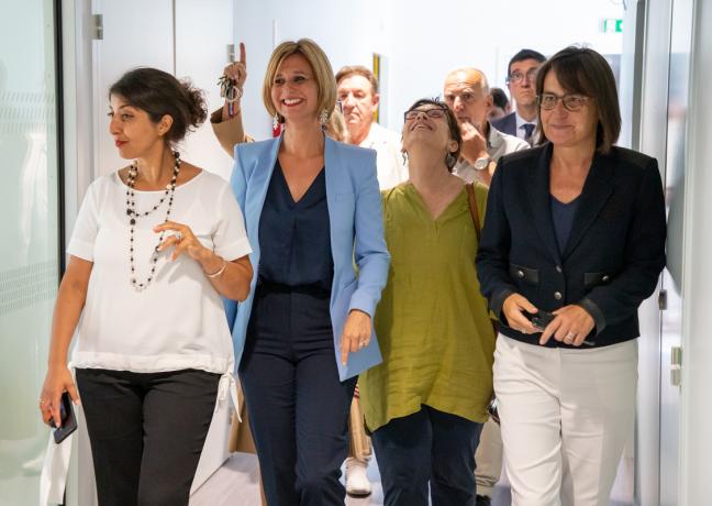 Océane Charret-Godard, en visite au lycée Duhamel à Dole (39), jeudi 1er septembre 2022 - Photo Xavier Ducordeaux