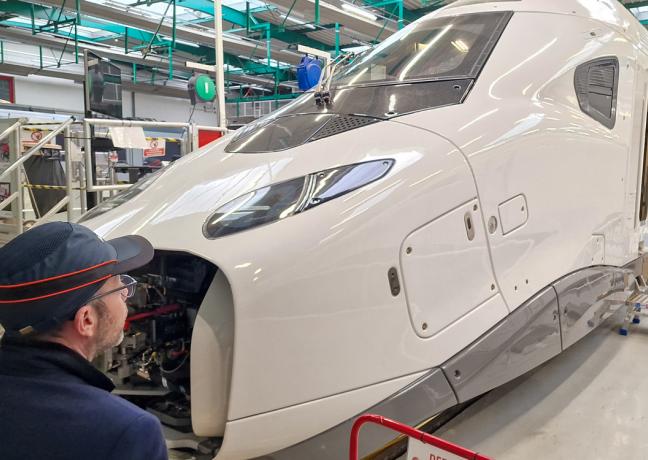 Le futur TGV M d’Alstom est assemblé dans les ateliers de Belfort - Photo Xavier Ducordeaux