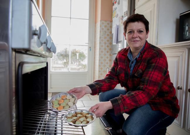 Christine Falsquelle, fondatrice de l'entreprise "L'escargot en vrille" à Neuvy-sur-Loire (58) - Photo Emmanuelle Baills