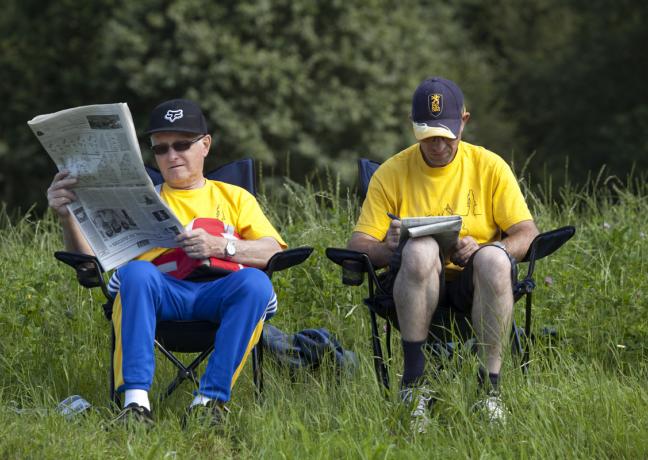 Spectateurs du Tour de France cycliste à La Planche des Belles-Filles - Photo David Cesbron