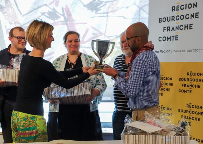 Majid Charaoui, chef de cuisine au lycée Gustave Eiffel a reçu le premier prix régional - Photo Océane Lavoustet
