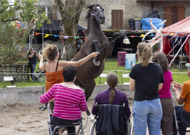 Lucie et les chevaux d'Eternoz. Photo : David CESBRON