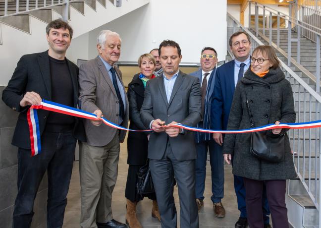 Inauguration du service commun de restauration des lycées Belin et Munier de Vesoul, mardi 16 décembre 2025. Photo : Xavier DUCORDEAUX