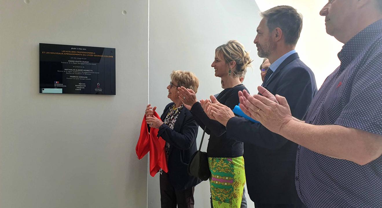 Inauguration des nouveaux ateliers du lycée Colomb de Lure (70), jeudi 12 mai 2022 - Photo Région Bourgogne-Franche-Comté Christophe Bidal