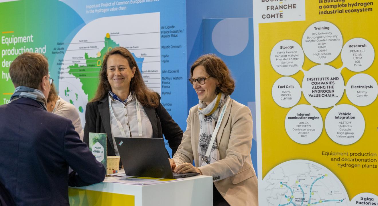La région Bourgogne-Franche-Comté, présente pour la première fois sur la « European Hydrogen Week ». Photo : Xavier Ducordeaux.