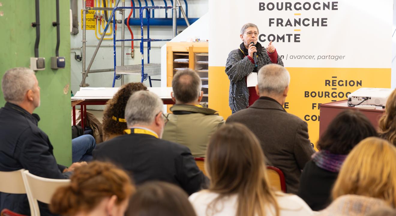 Remise de labels « Écolycée » au lycée professionnel Le Corbusier de Lons-le-Saunier, mardi 18 novembre 2025 - Photo Xavier DUCORDEAUX